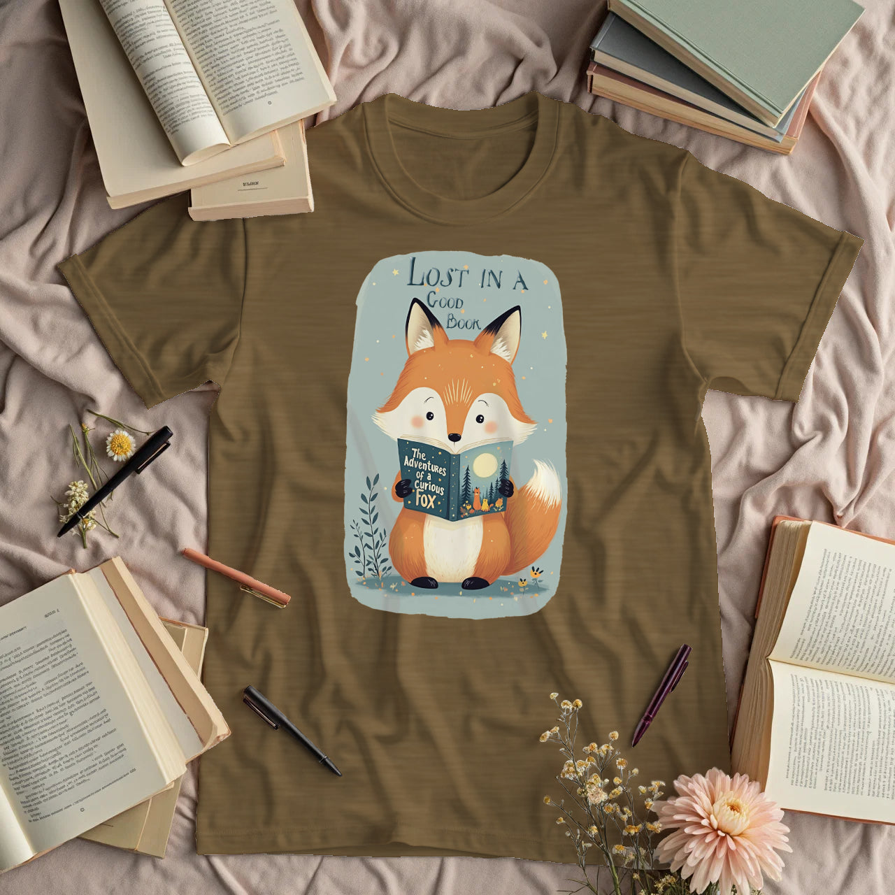 Lost In A Good Book - Cute Fox