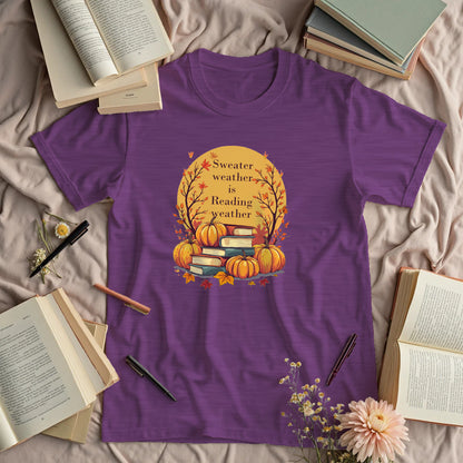Sweater Weather is Reading Weather - Autumn Pumpkins