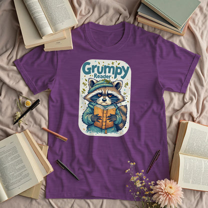 Grumpy Reader - Raccoon