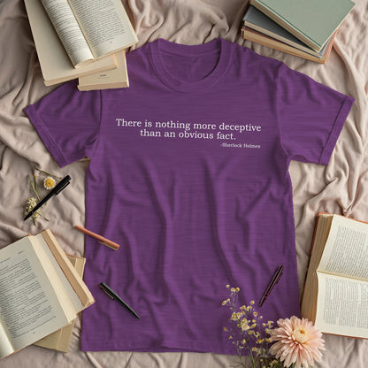 There is nothing more deceptive than an obvious fact - Sherlock Holmes quote
