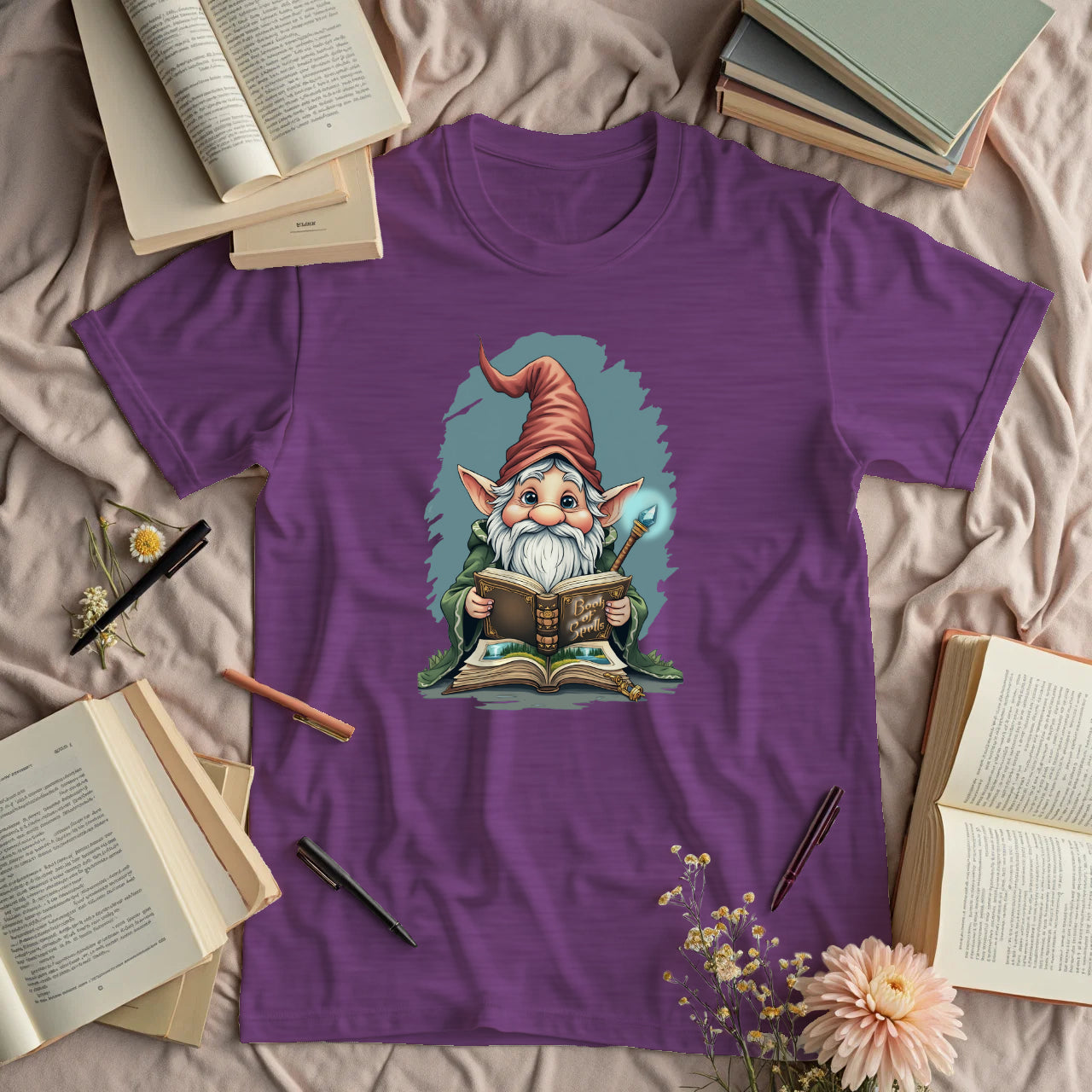 Cute Reading Gnome Wizard