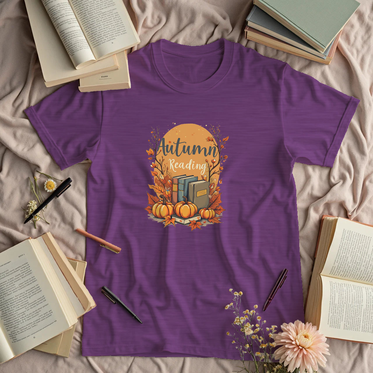 Autumn Reading - Books and Pumpkins