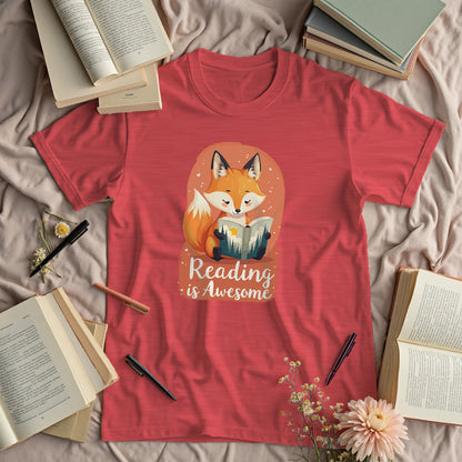 Reading Is Awesome - Cute Fox