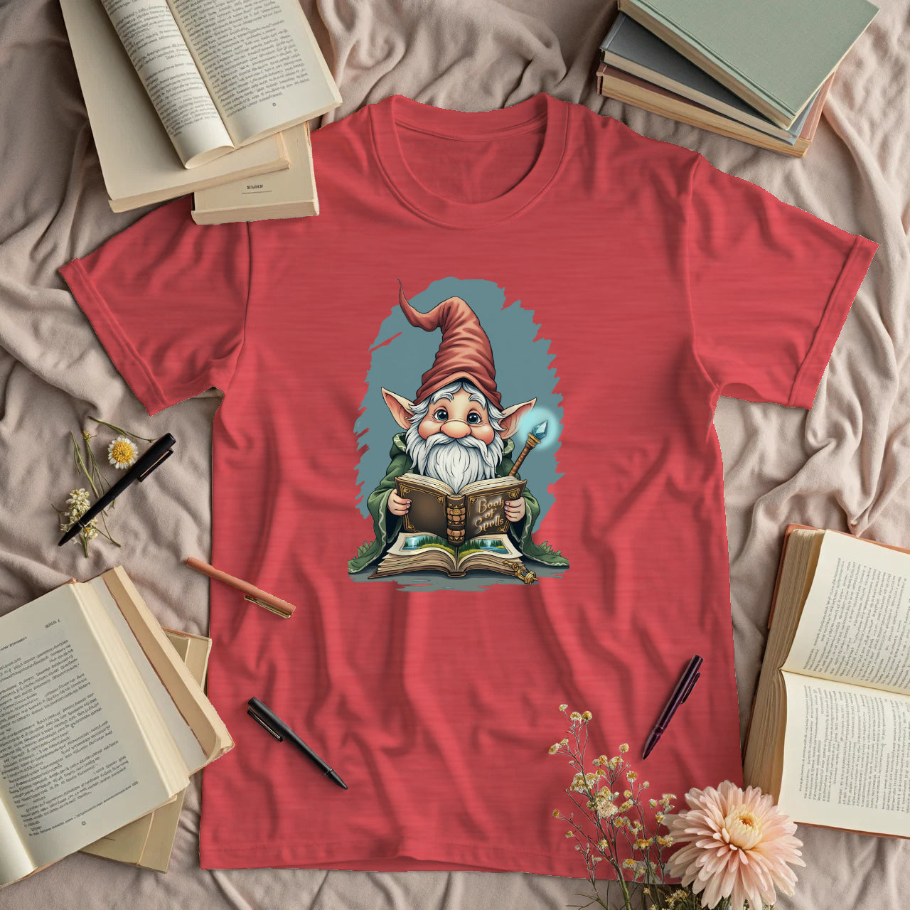 Cute Reading Gnome Wizard