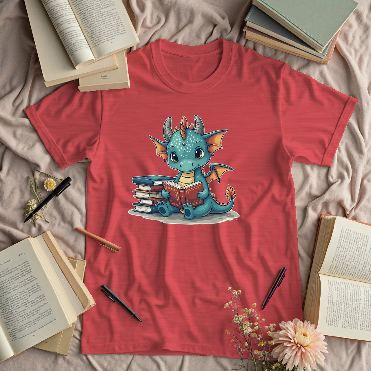 Cute Dragon Reading