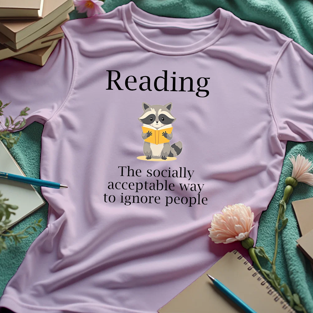 Reading. The Socially Acceptable Way To Ignore People - Raccoon