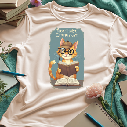 Plot Twist Enthusiast - Cute Reading Cat