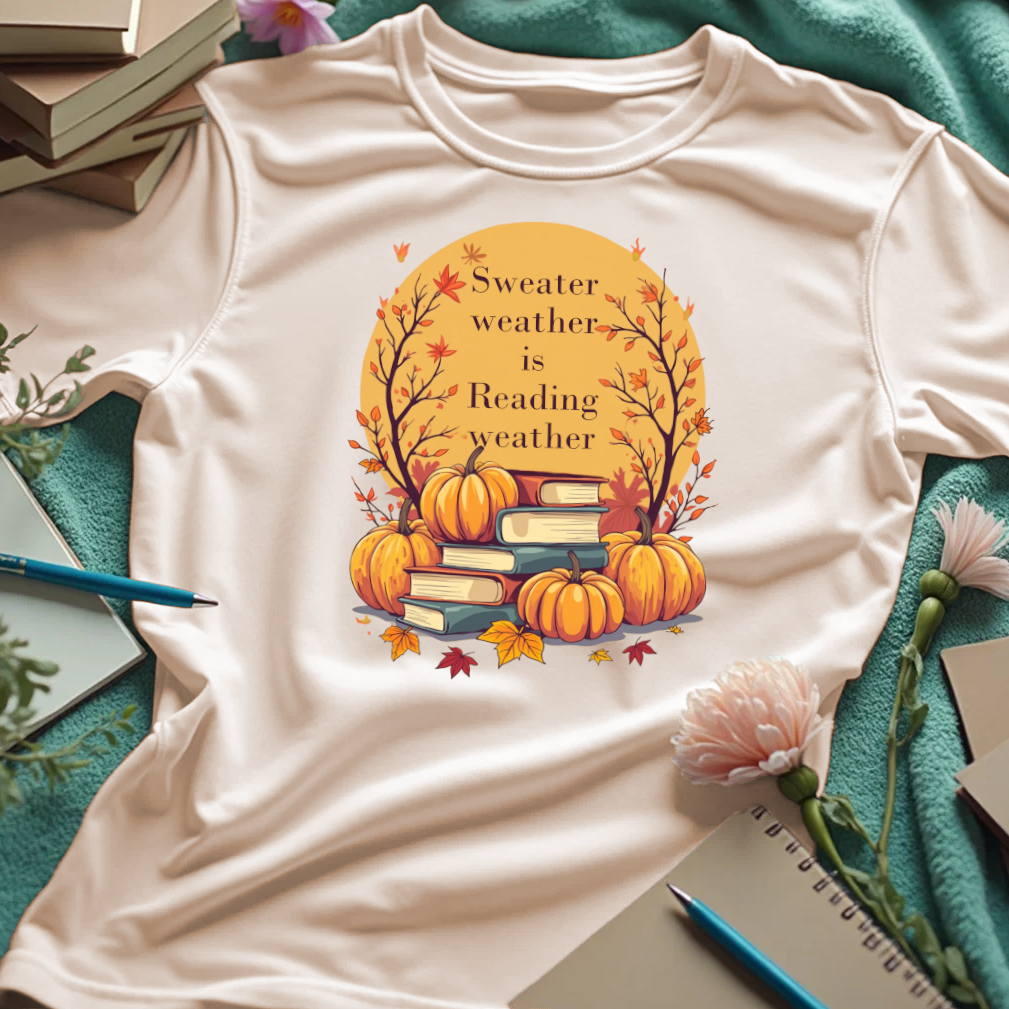 Sweater Weather is Reading Weather - Autumn Pumpkins