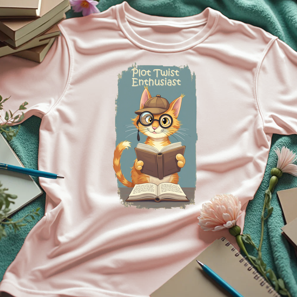 Plot Twist Enthusiast - Cute Reading Cat