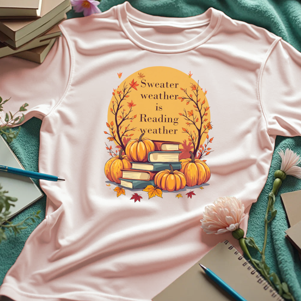 Sweater Weather is Reading Weather - Autumn Pumpkins