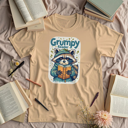 Grumpy Reader - Raccoon