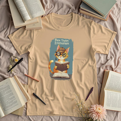 Plot Twist Enthusiast - Cute Reading Cat
