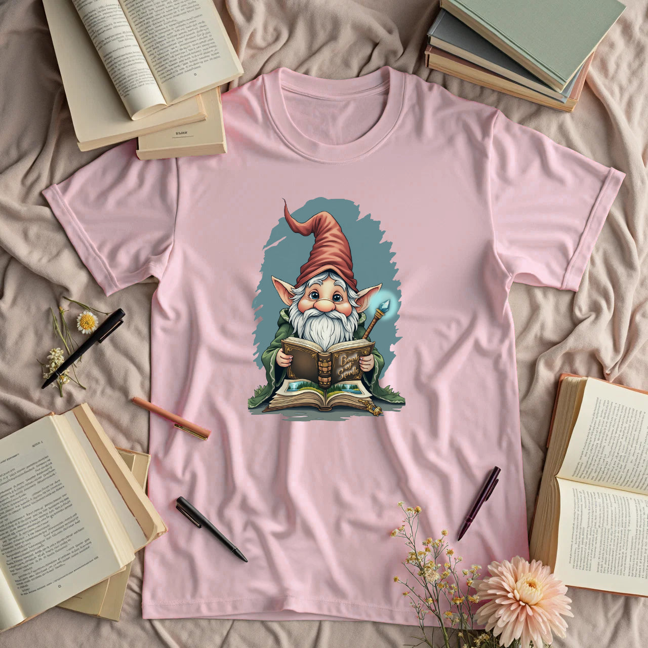Cute Reading Gnome Wizard
