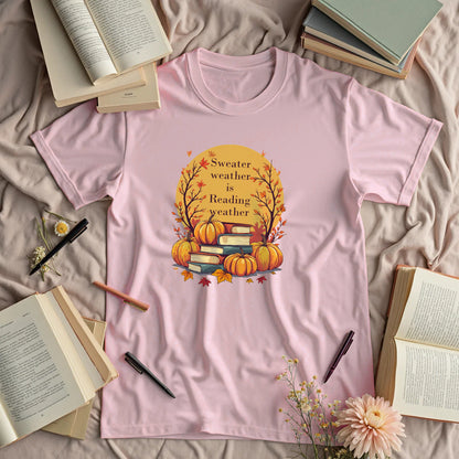 Sweater Weather is Reading Weather - Autumn Pumpkins