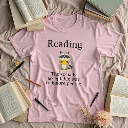Reading. The Socially Acceptable Way To Ignore People - Raccoon