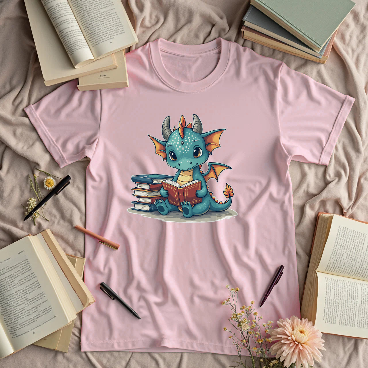 Cute Dragon Reading